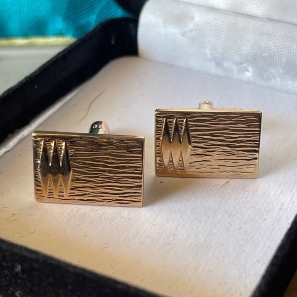 Vintage Hickok Mid-century Modernist Rectangular Cufflinks